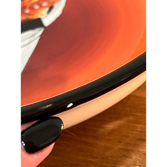 Certified International Tracy Flickinger Whimsical Waiter Bowl Bistro Chef Theme - Picture 11 of 14